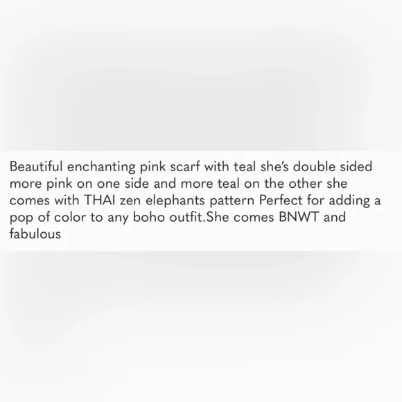 โจ Enchanting SILK Pink and Teal SCARF/body wrap w Gypsy southwestern vibe - Picture 16 of 16